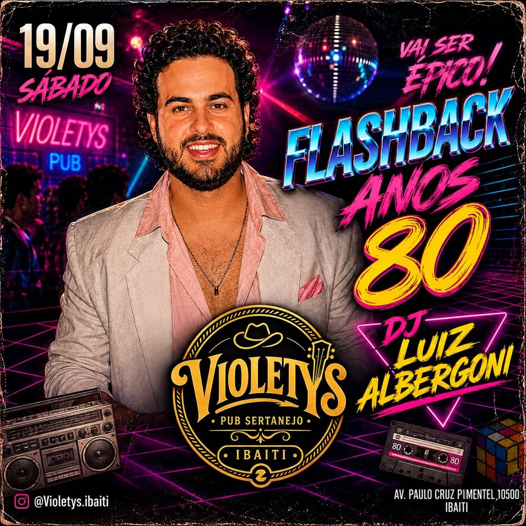 Flyer de DJ Luiz Albergoni