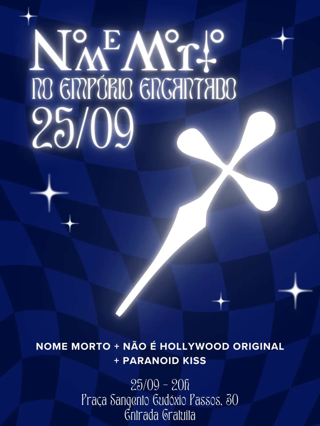 Flyer de Nome Morto, Paranoid Kiss e Naoe Hollywood Original