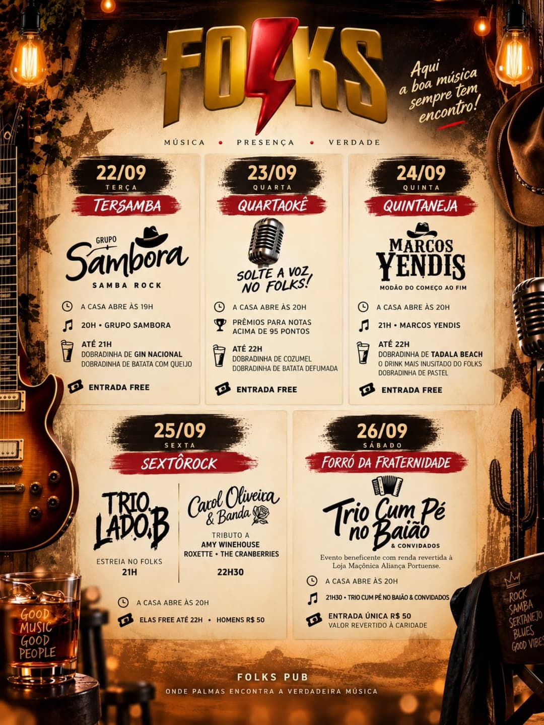 Flyer de Grupo Sambora