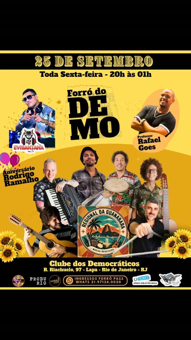 Flyer de Mauricio Paraxaxar, Forró do Demo e mais 1 artista