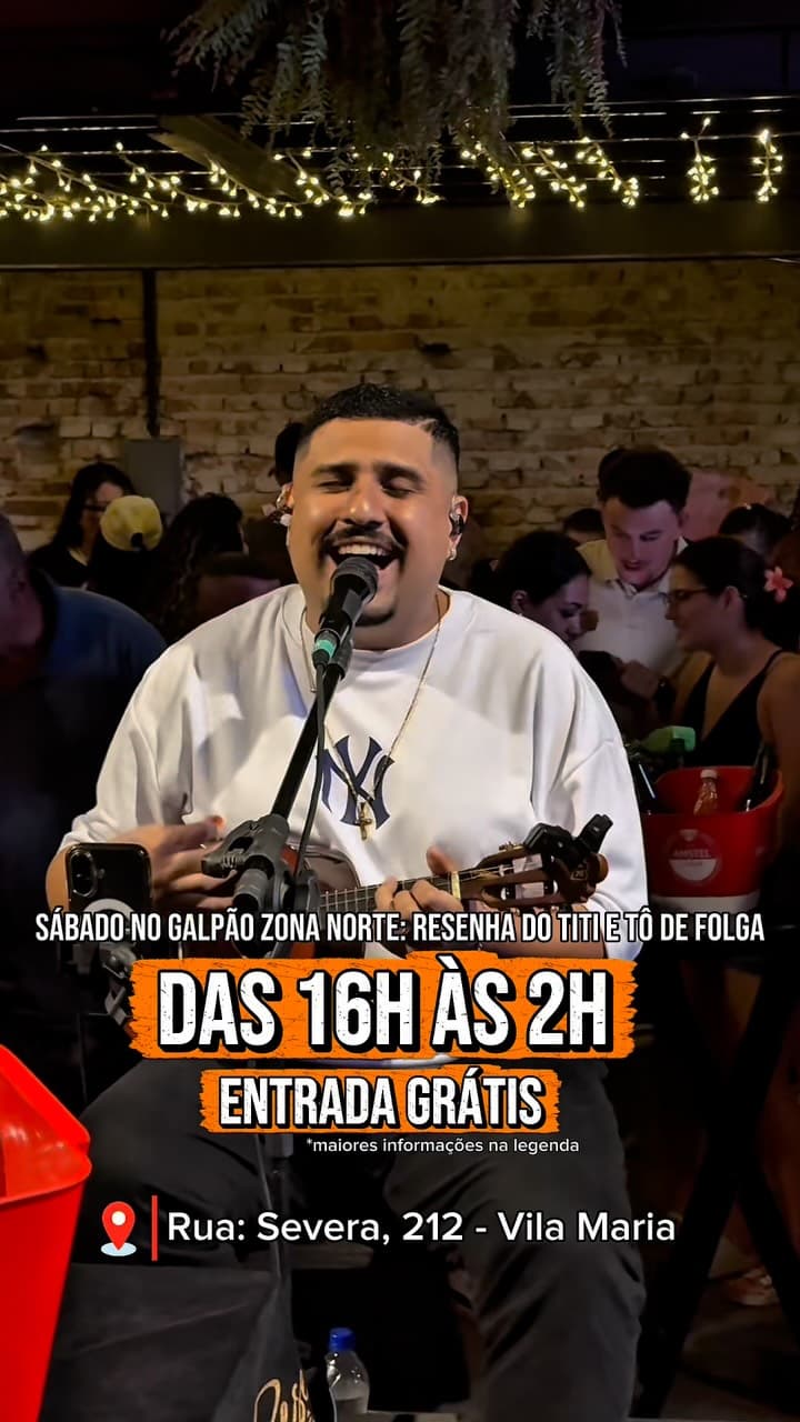 Flyer de Resenha do Tititi e Tô de Folga