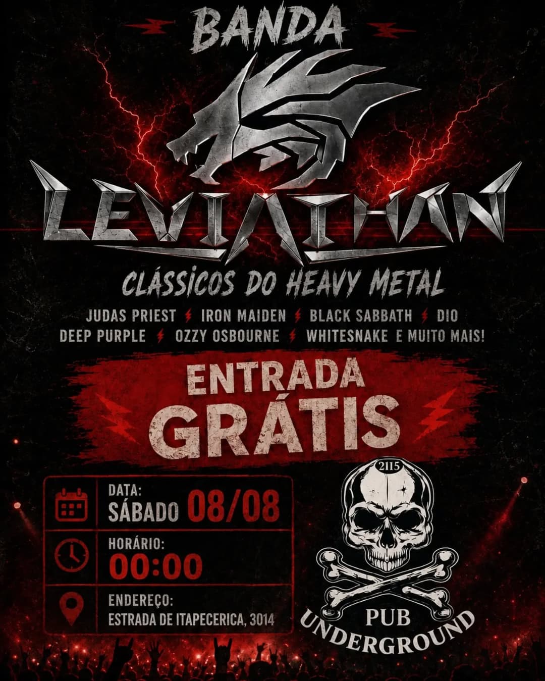Flyer de Banda Leviathan