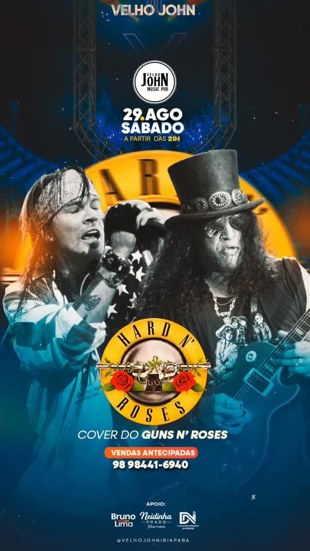 Flyer de Cover do Guns n roses