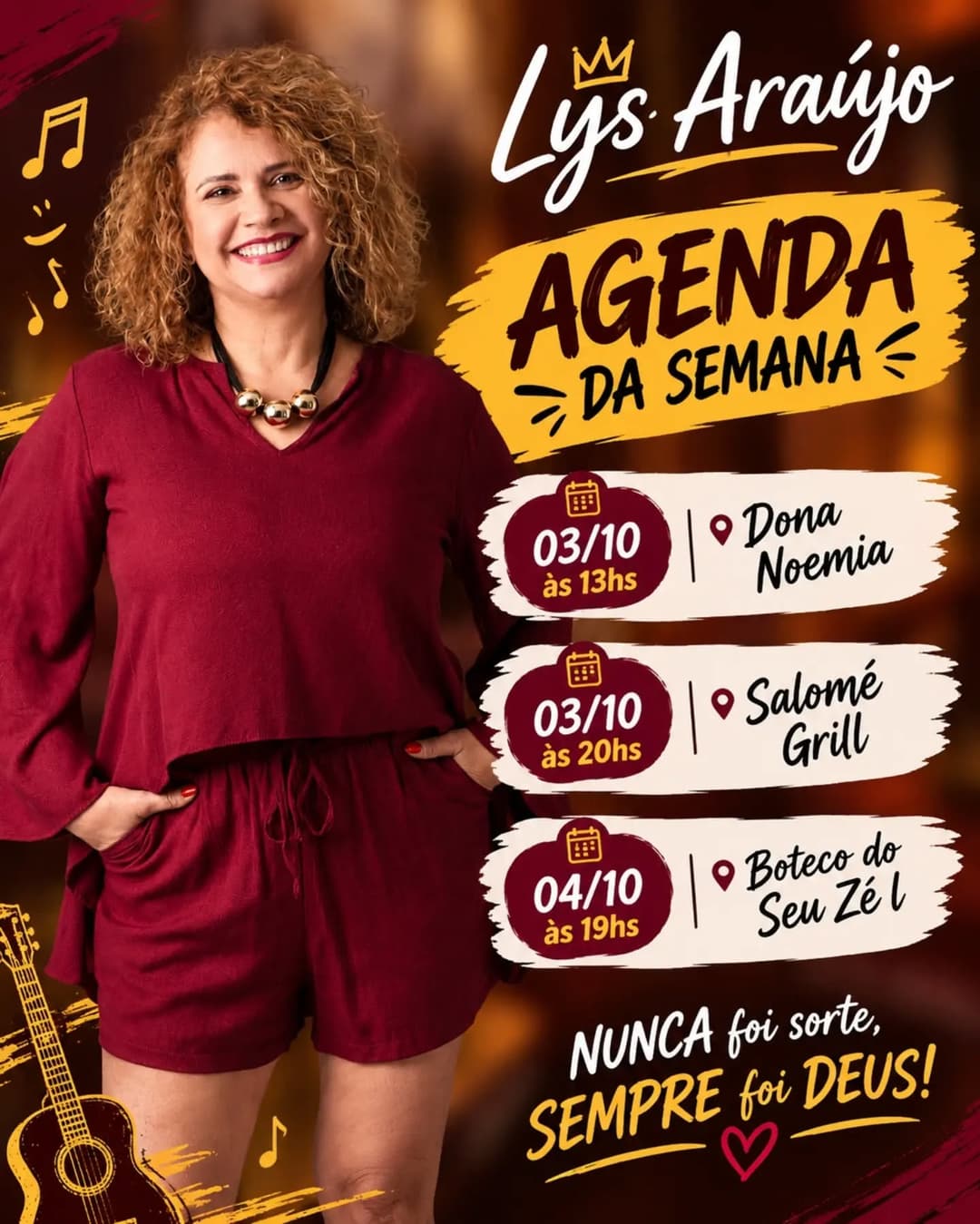 Flyer de Lys Araújo