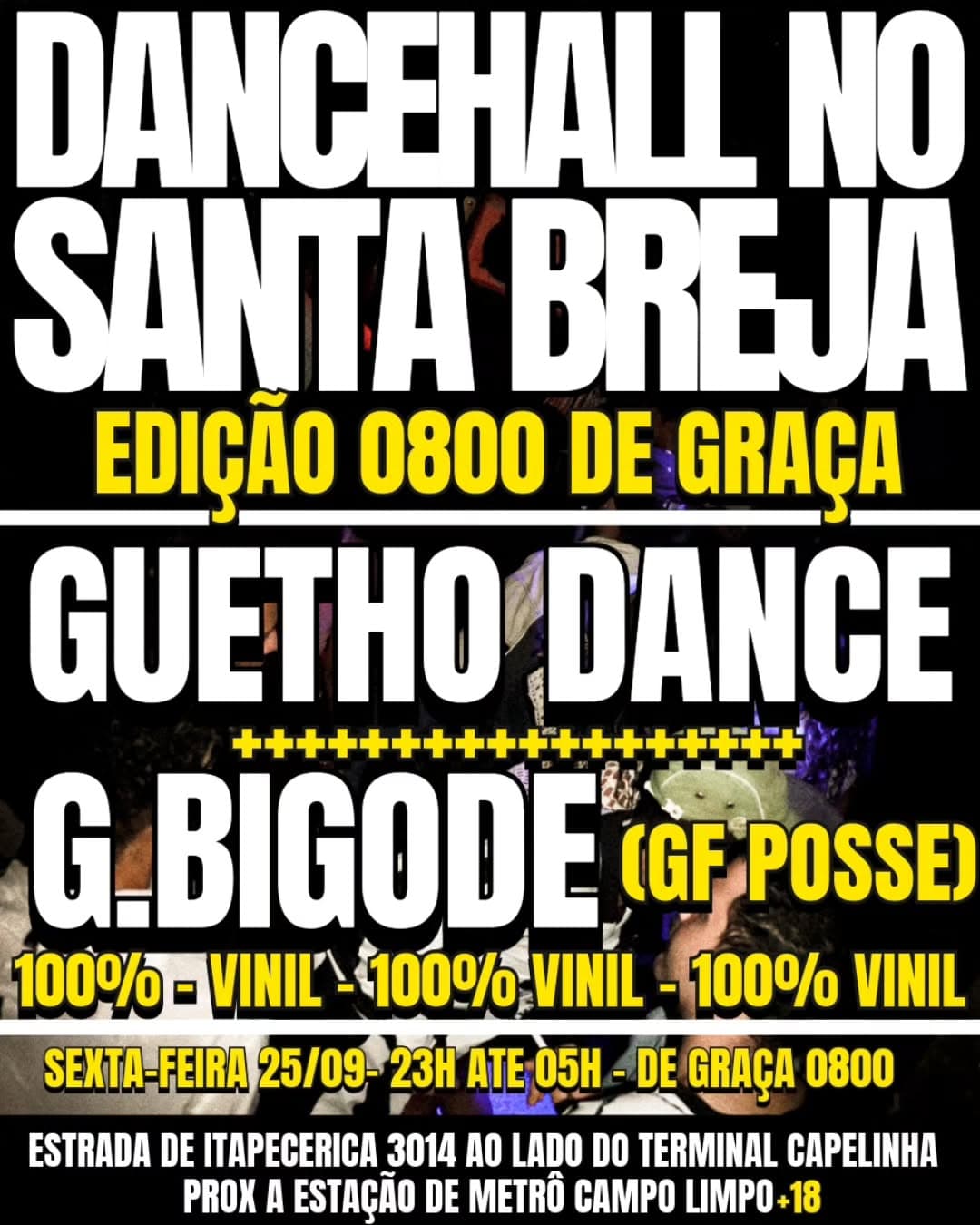 Flyer de Guetho Dance Posse e General Bigode GF Posse