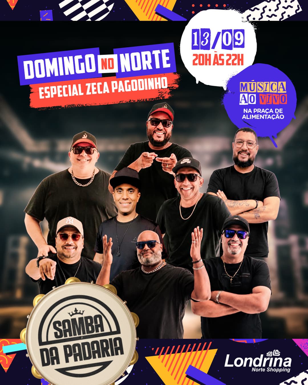 Flyer de Samba da Padaria