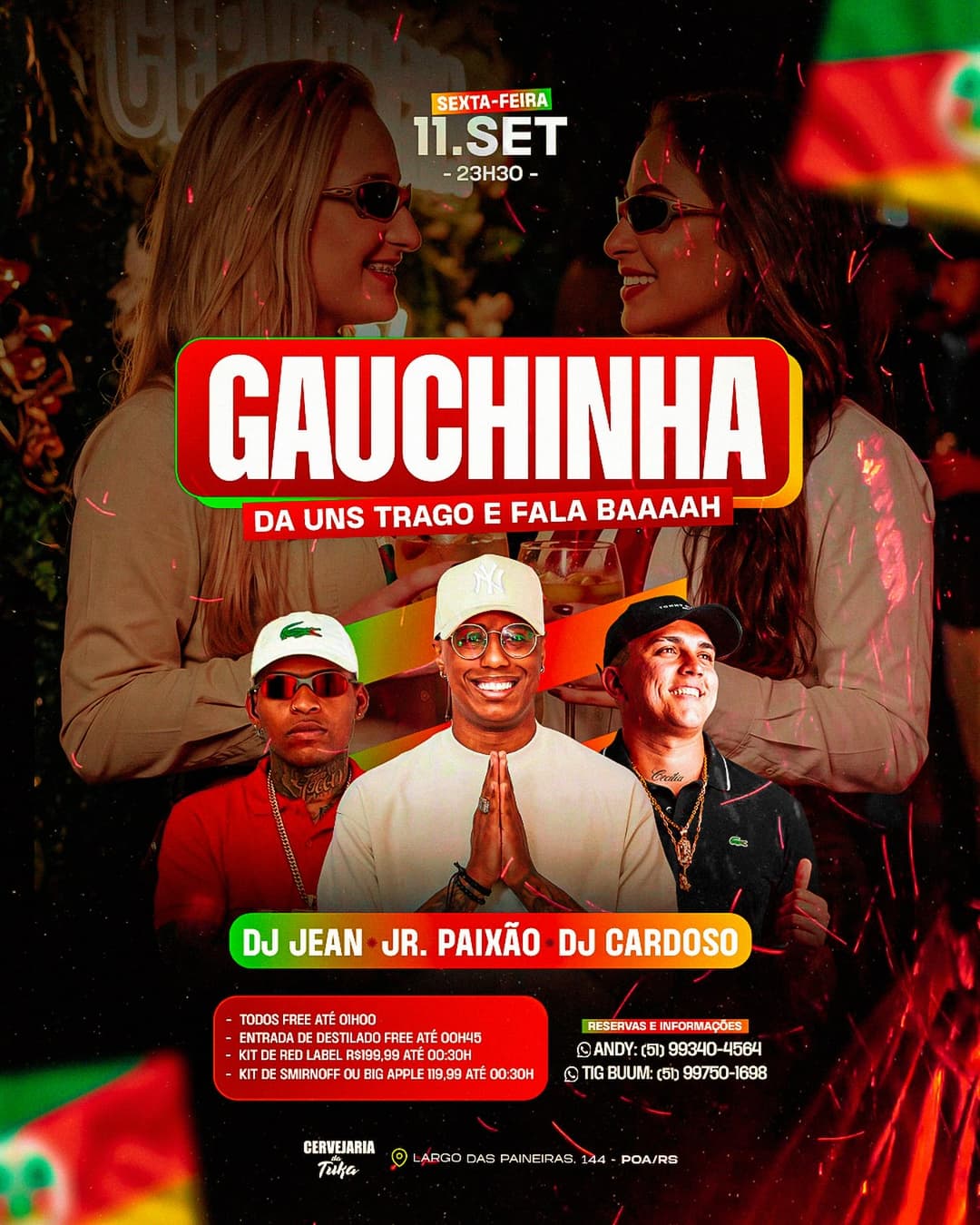 Flyer de DJ Cardoso, Jr. Paixão e DJ Jean