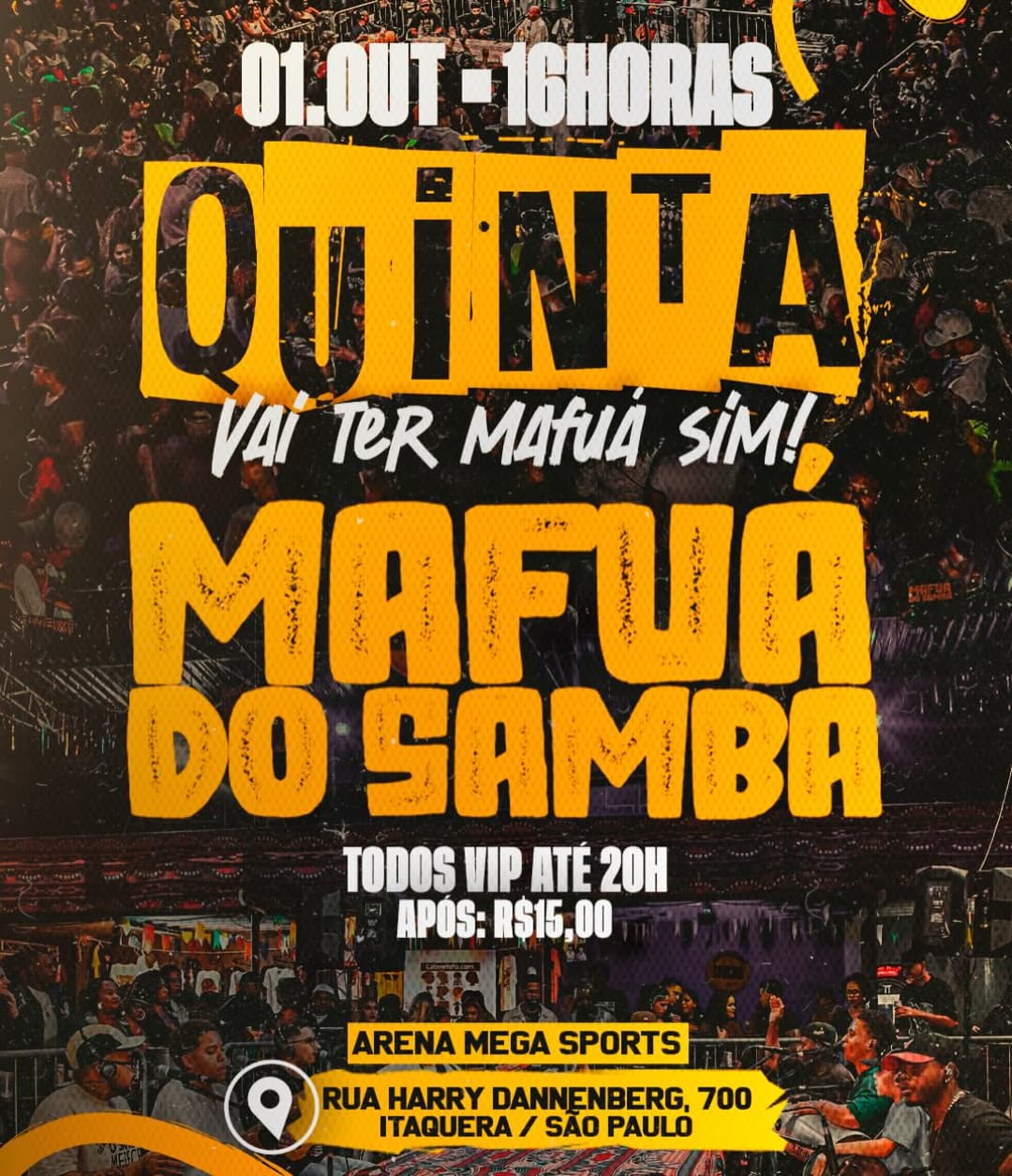 Flyer de Mafuá do Samba, Nova Geração e Mafuá