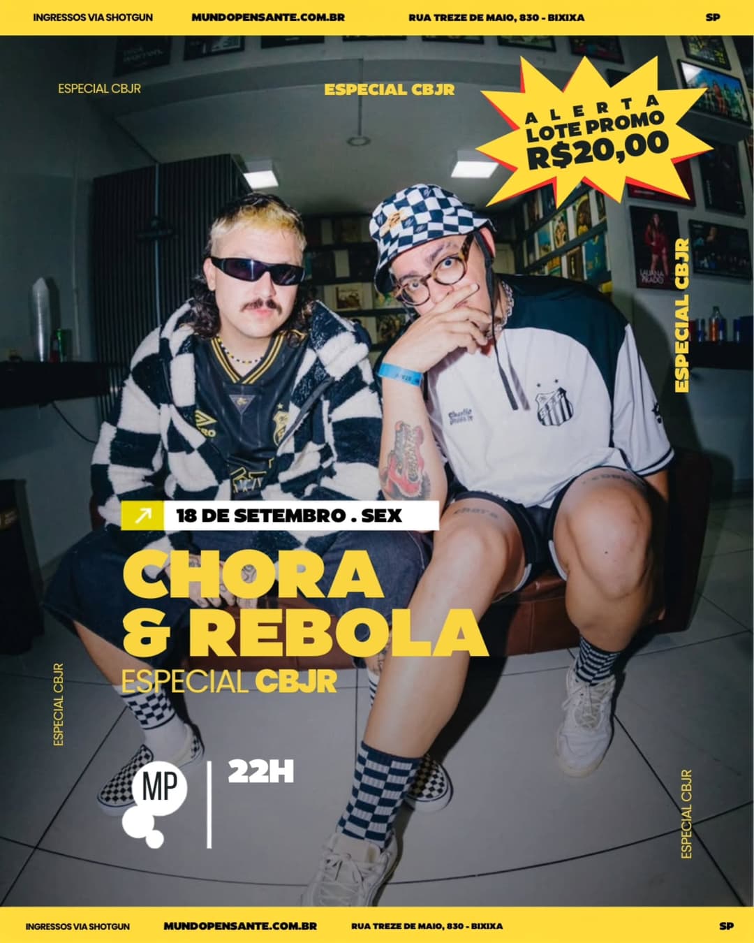 Flyer de Os Chorões da Pisadinha