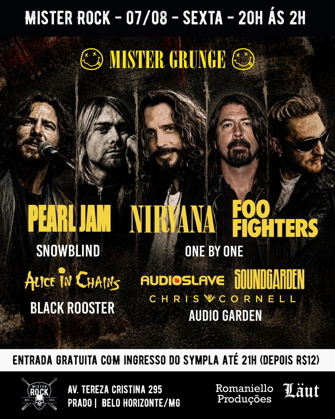 Flyer de Black Rooster, Black Rooster e mais 3 artistas
