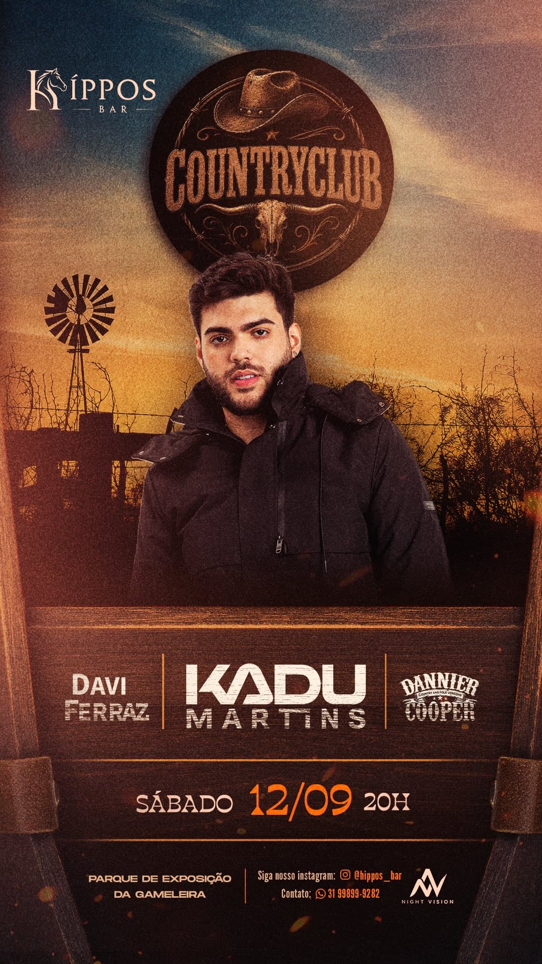 Flyer de Kadu Martins, Davi Ferraz e Dannier Cooper