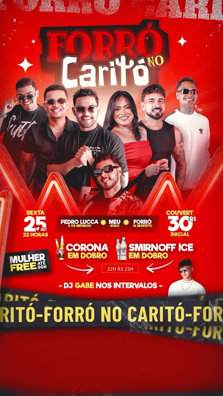 Flyer de Forró Di Respeito e mais 3 artistas