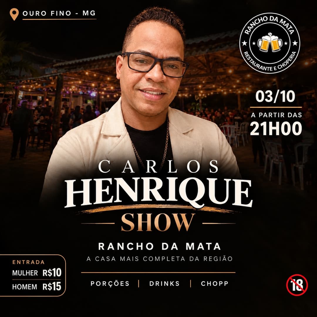 Flyer de Carlos Henrique