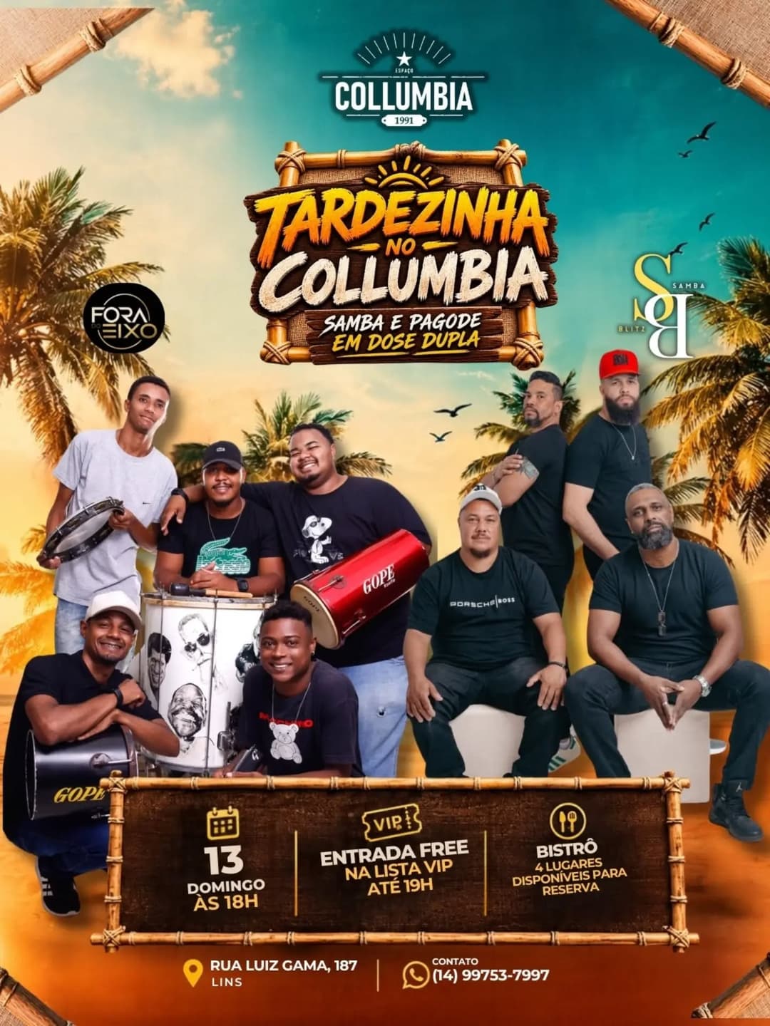 Flyer de Grupo Fora do Eixo e Samba Blitz