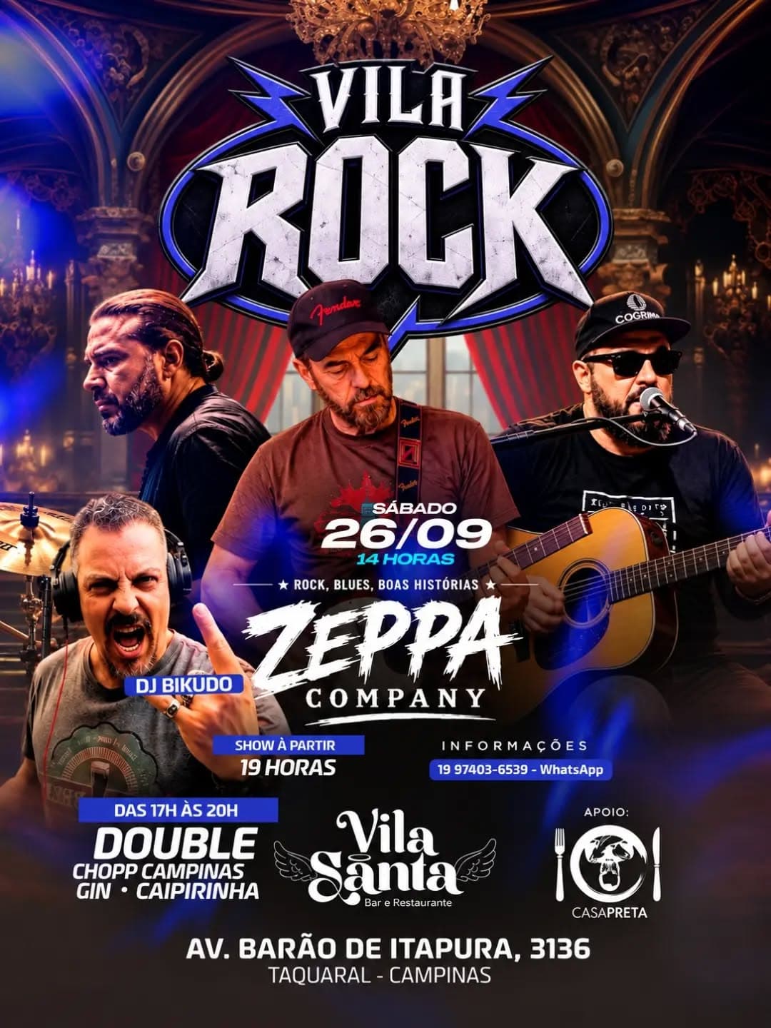 Flyer de Zeppa Company e DJ Bikudo