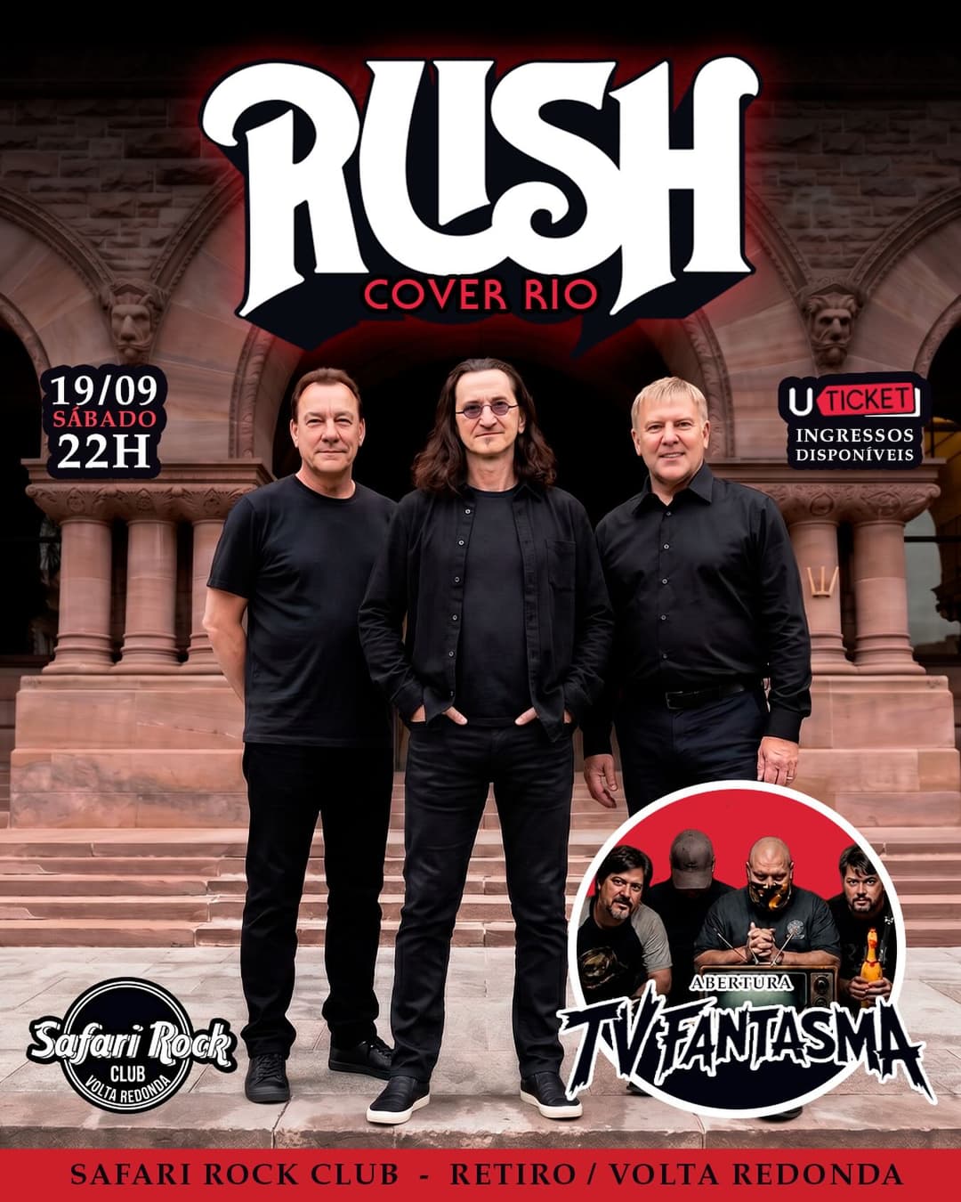 Flyer de Homenagem ao Rush e TV Fantasma