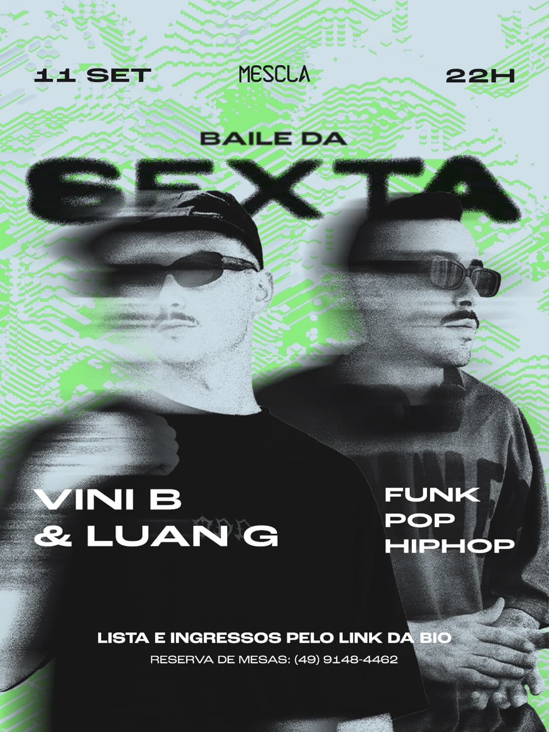 Flyer de DJ Luang e vinibonfiglio