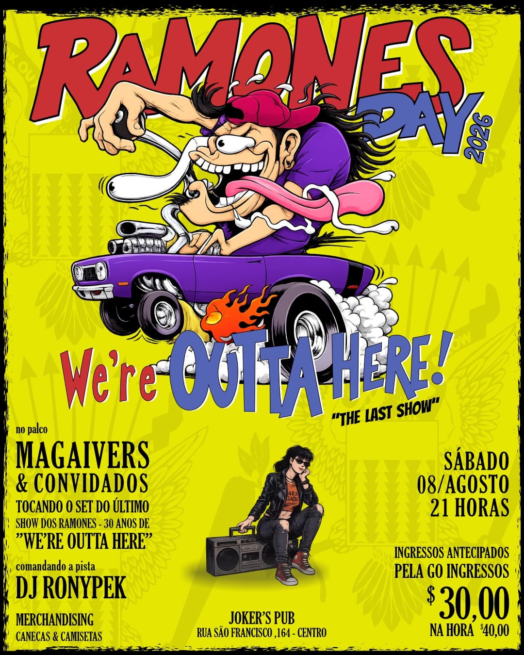 Flyer de Magaivers e DJ Ronypek