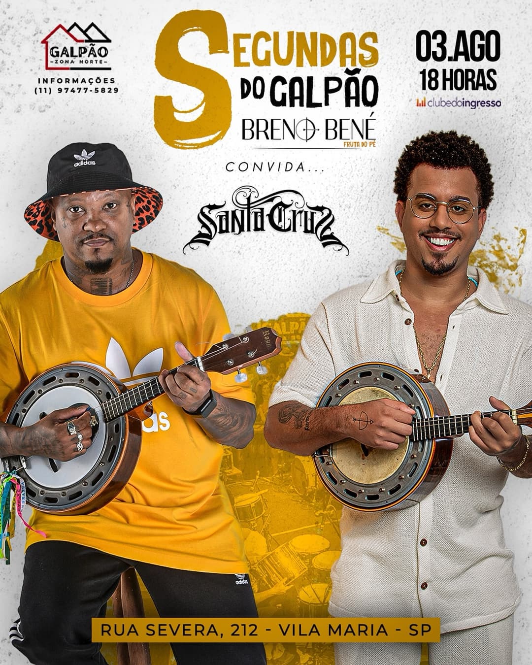 Flyer de Breno Batista e Santa Cruz