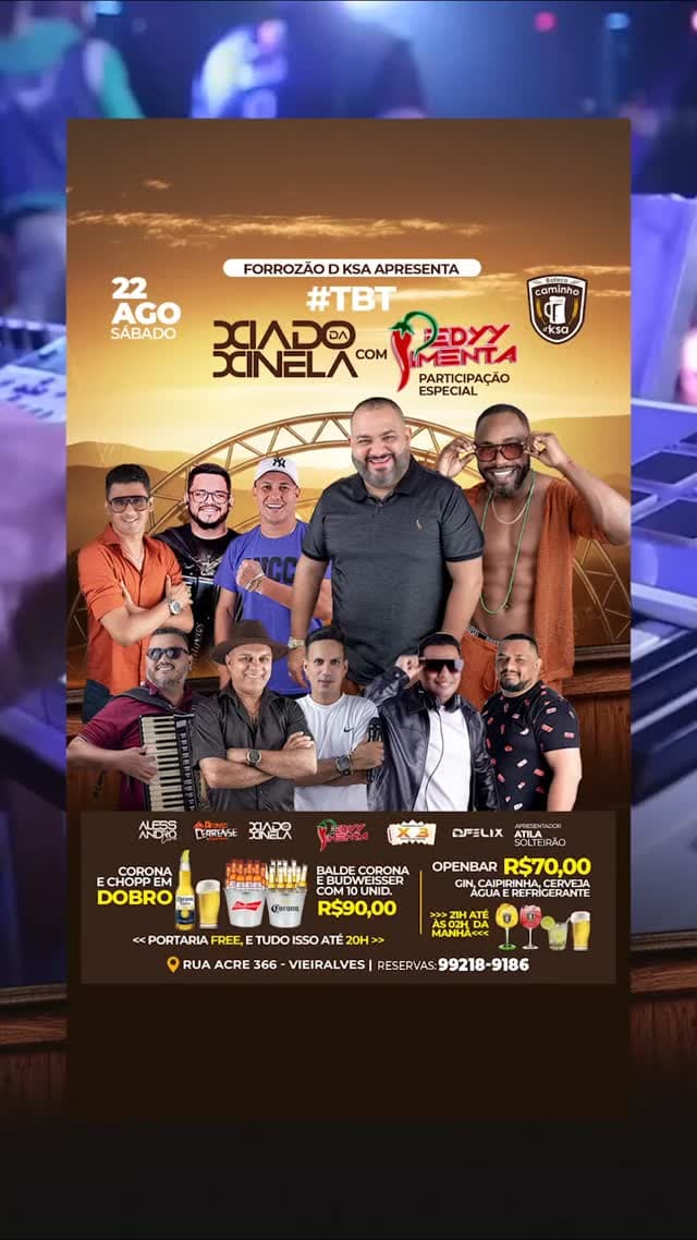 Flyer de Alessandro Lima, Afonso Cearense, Forró Xiado da Xinela, Xote pra Balançar, Dj Felix e Átila Solteirão