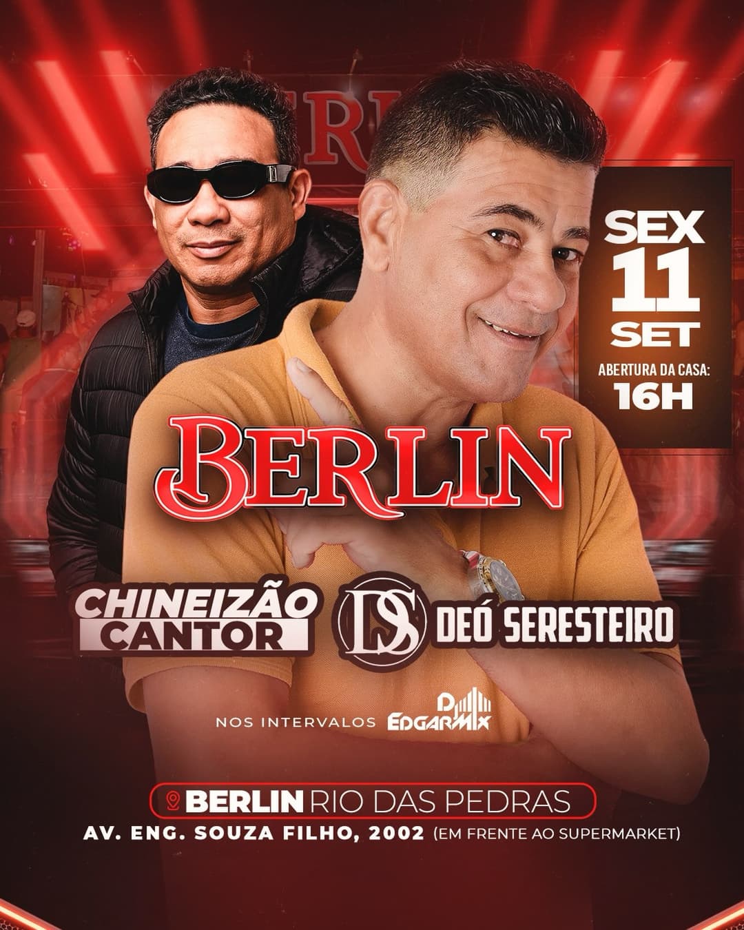 Flyer de Chineizão e Deó Seresteiro