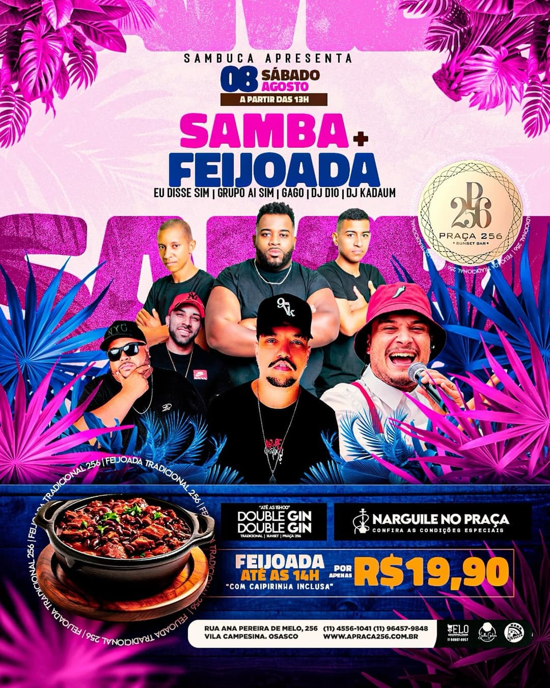 Flyer de Eu Disse Sim, Grupo Aí Sim, Gago, DJ D10 e DJ Kadaum