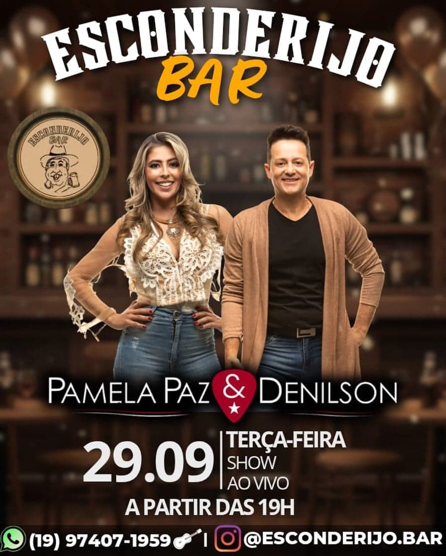 Flyer de Pamela Paz & Denilson