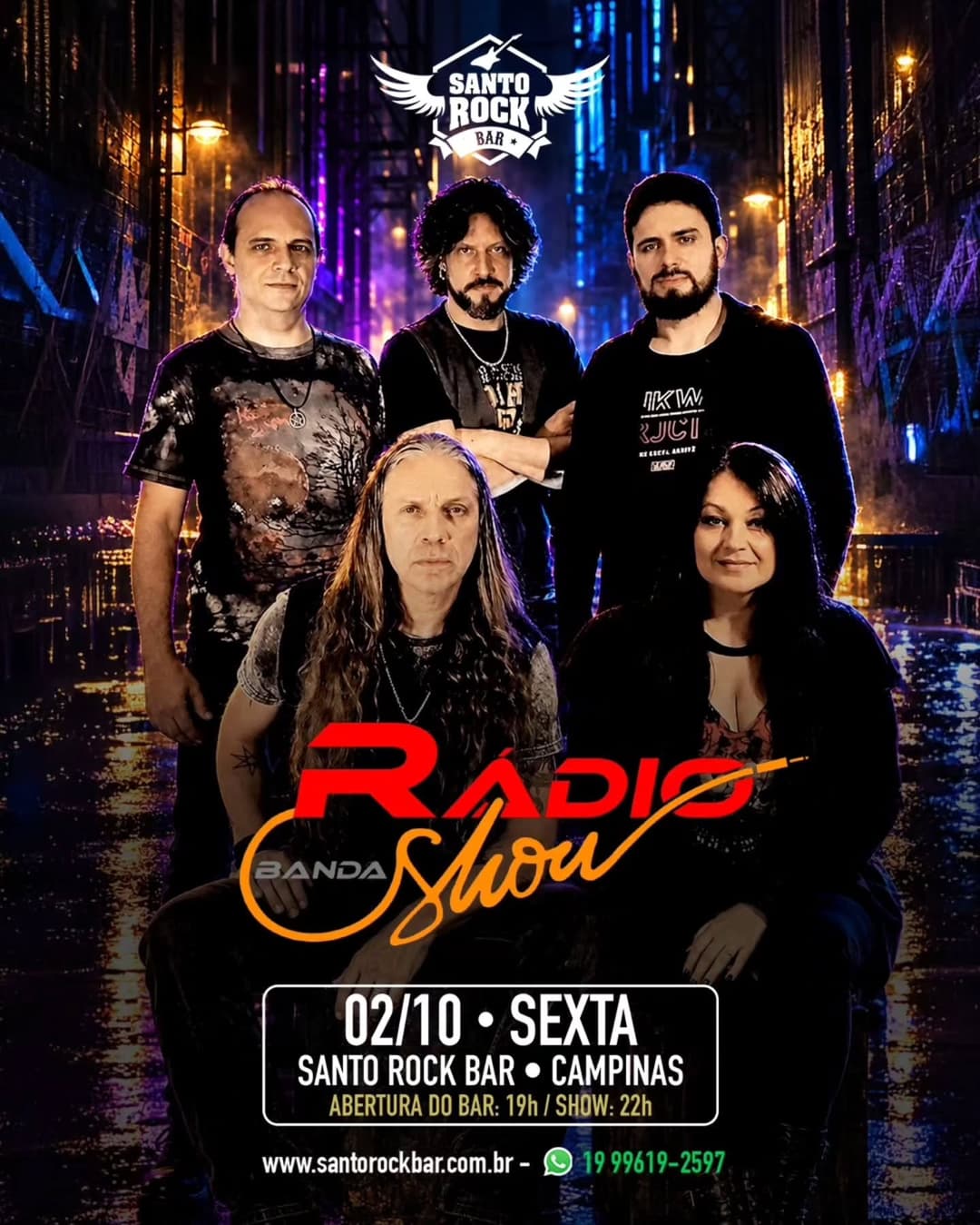 Flyer de Banda Rádio Show, Nando Fernandes e Rádio Show
