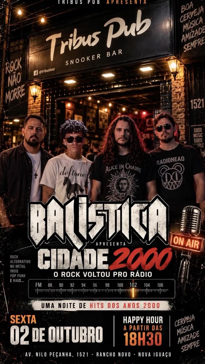 Flyer de Balística Rock, Balística e Cidade 2000