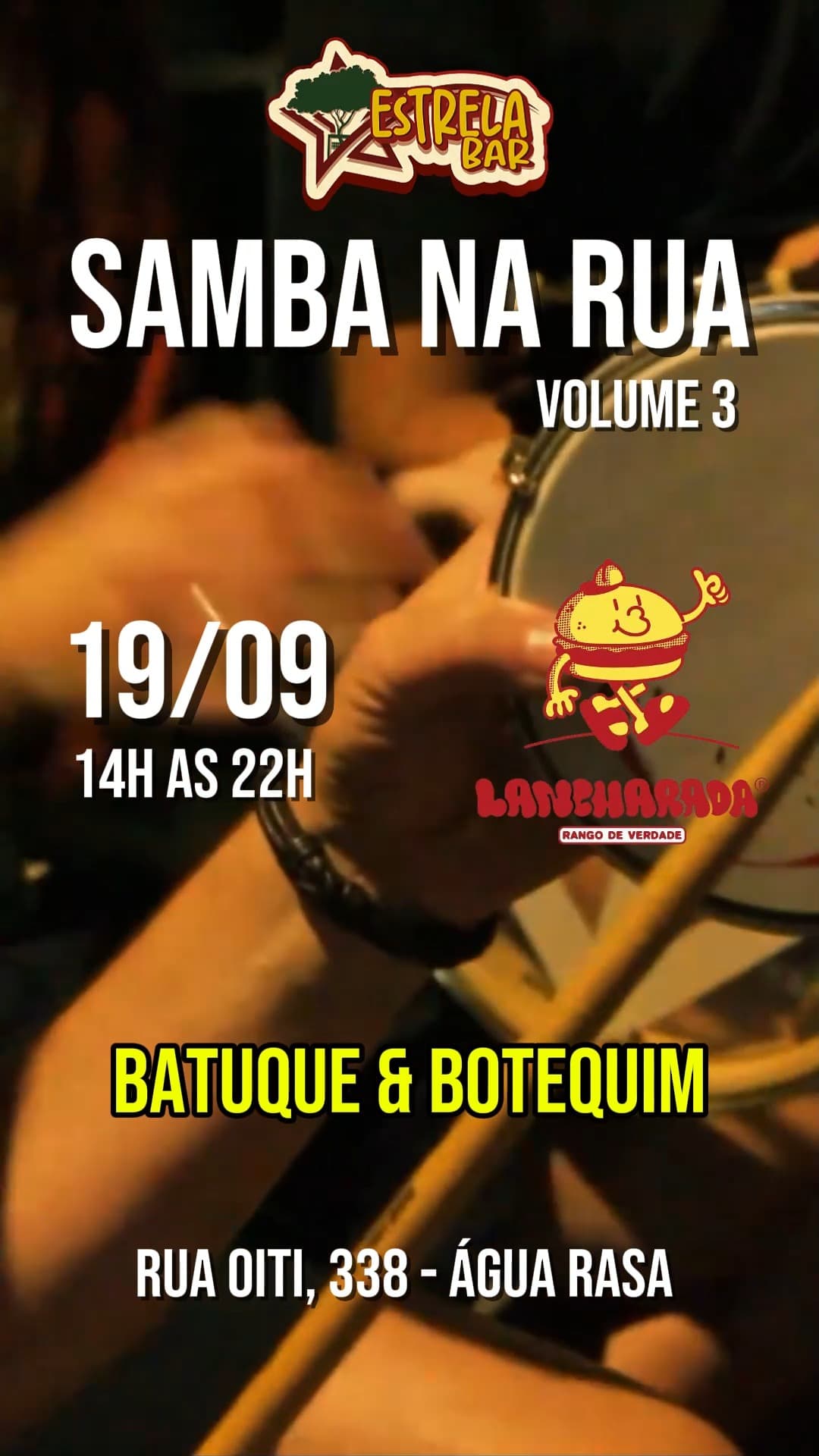 Flyer de William Sousa e Batuque & Botequim