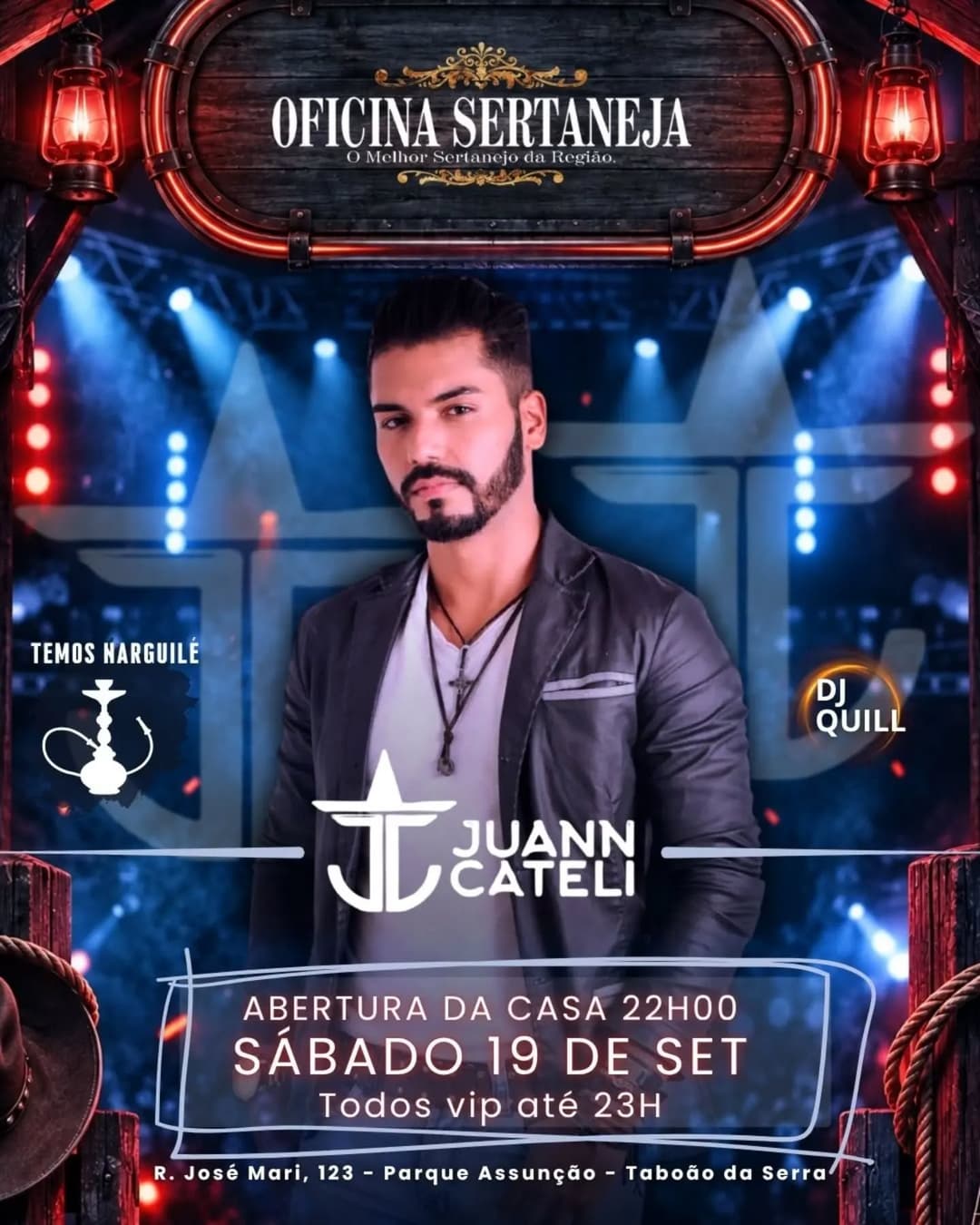 Flyer de Juann Cateli e DJ Quill