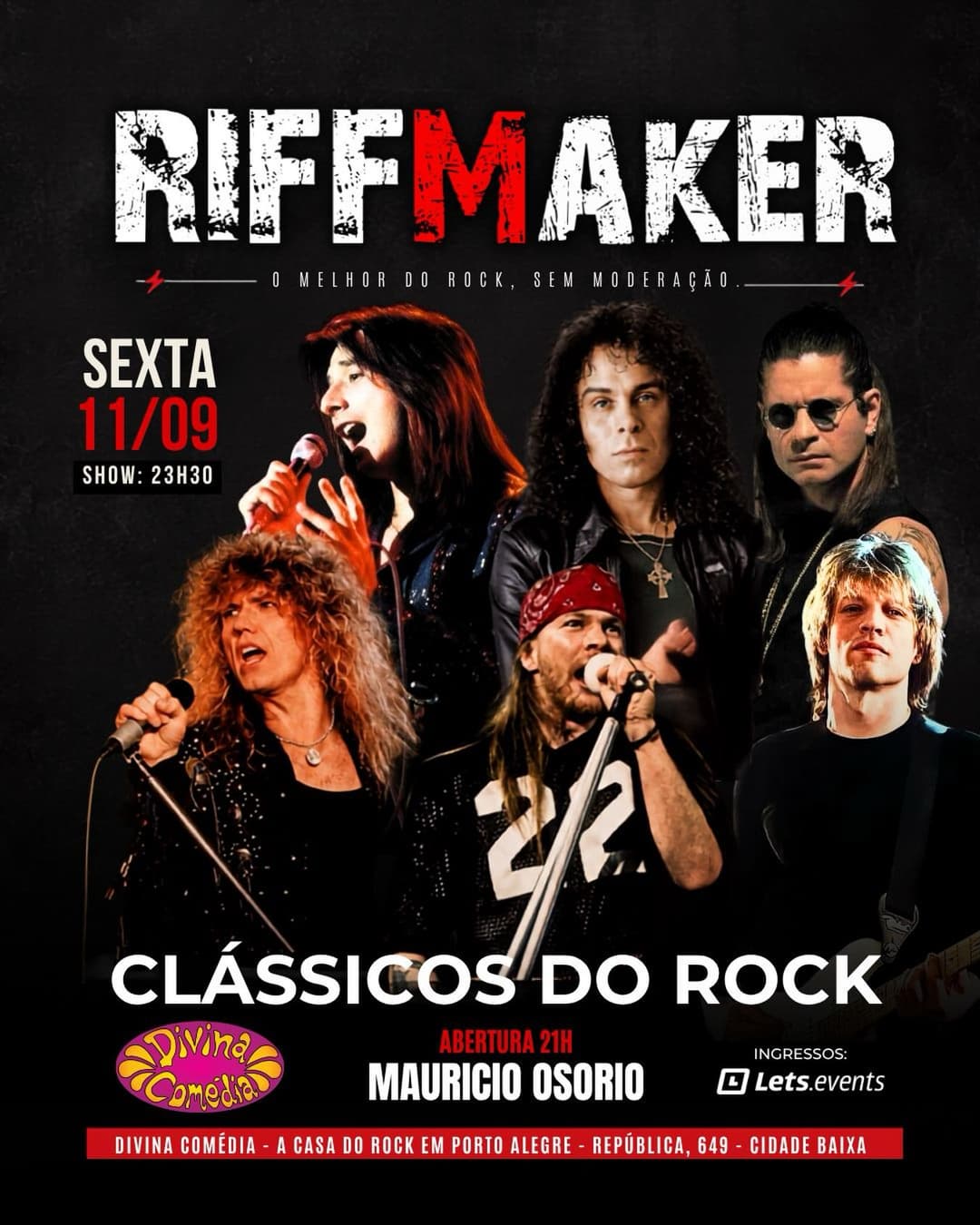 Flyer de Riffmaker e Maurício Osório