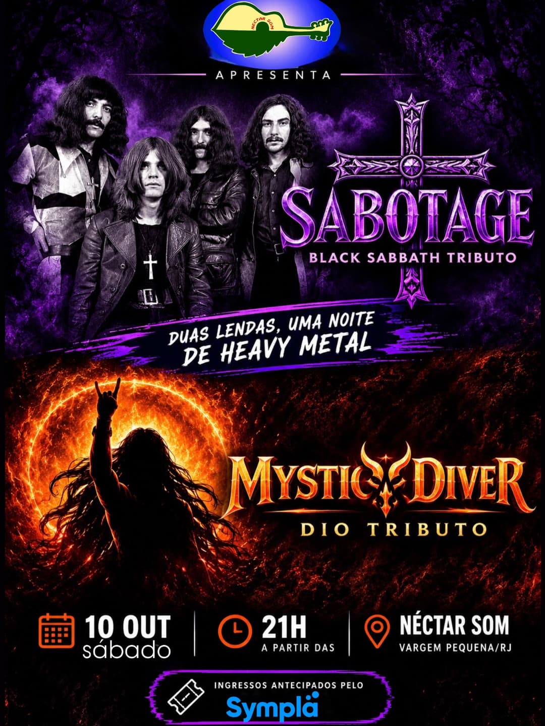 Flyer de Mystic Diver e Sabotage