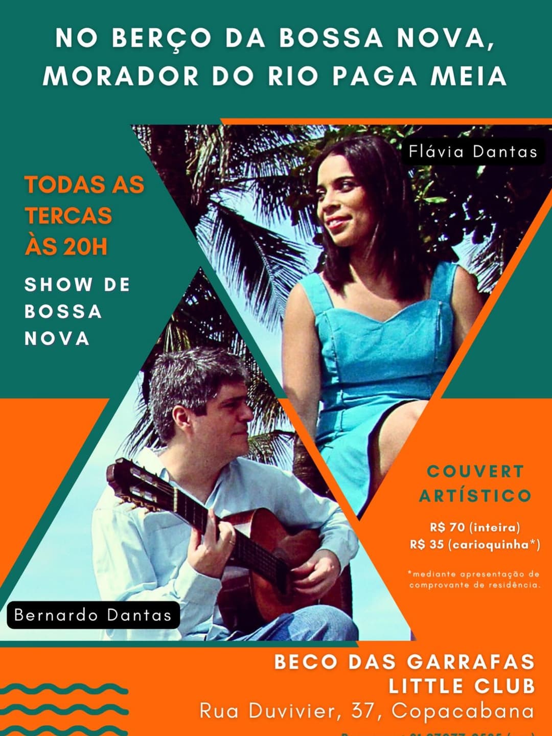 Flyer de Flávia Dantas e Bernardo Dantas
