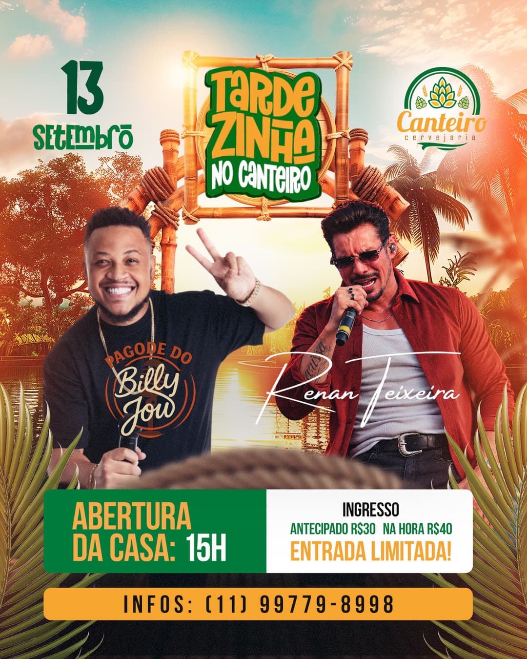 Flyer de Renan Teixeira e Jonathan Ferraz