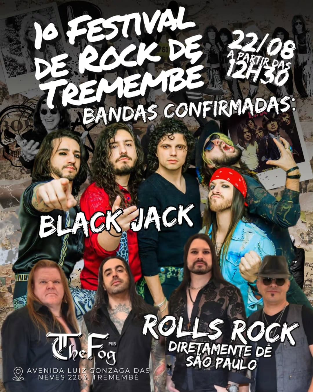 Flyer de Rolls-Rock e Black Jack