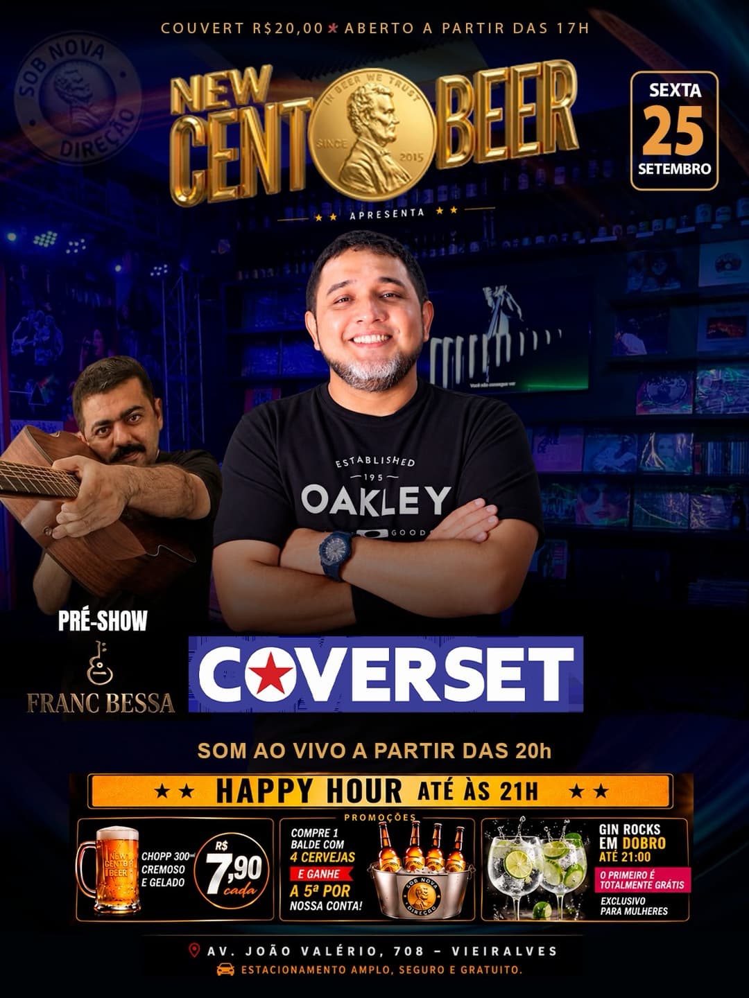 Flyer de CoverSet e Franc Bessa