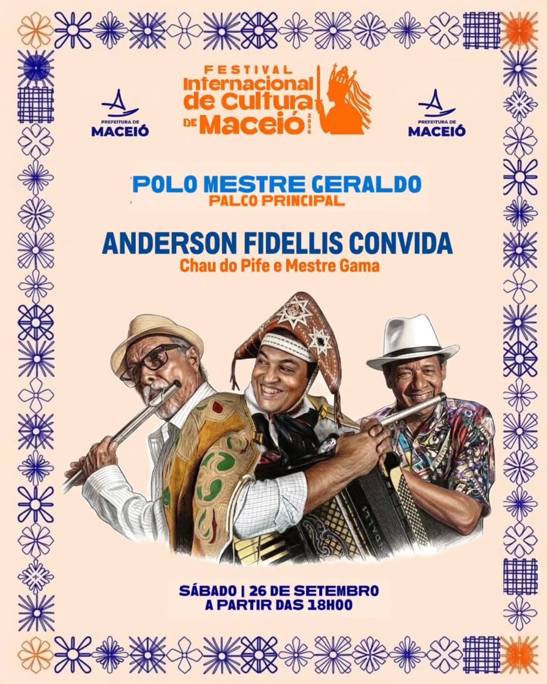 Flyer de Anderson Fidellis e mais 3 artistas