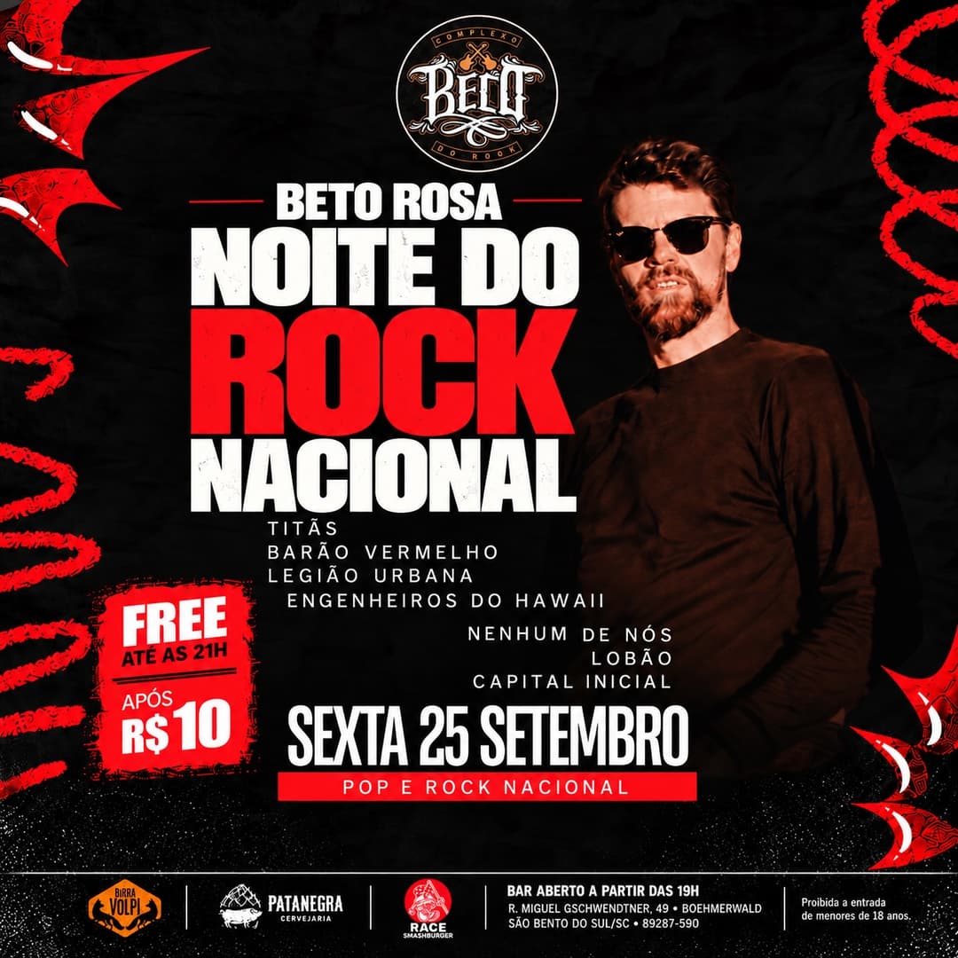 Flyer de Beto Rosa