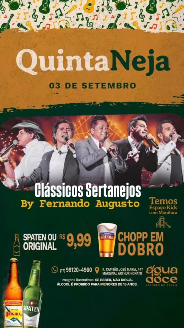 Flyer de Fernando Augusto e Quintaneja