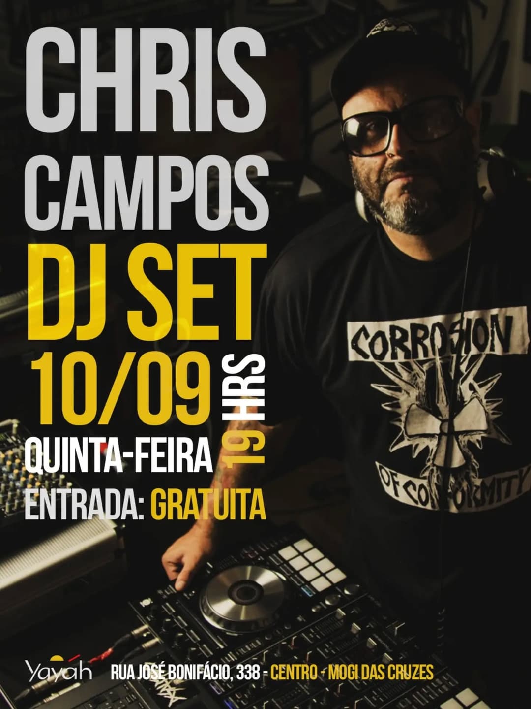 Flyer de Chris Campos