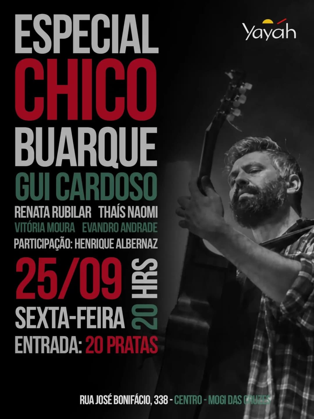 Flyer de Gui Cardoso, Renata Rubilar e mais 4 artistas