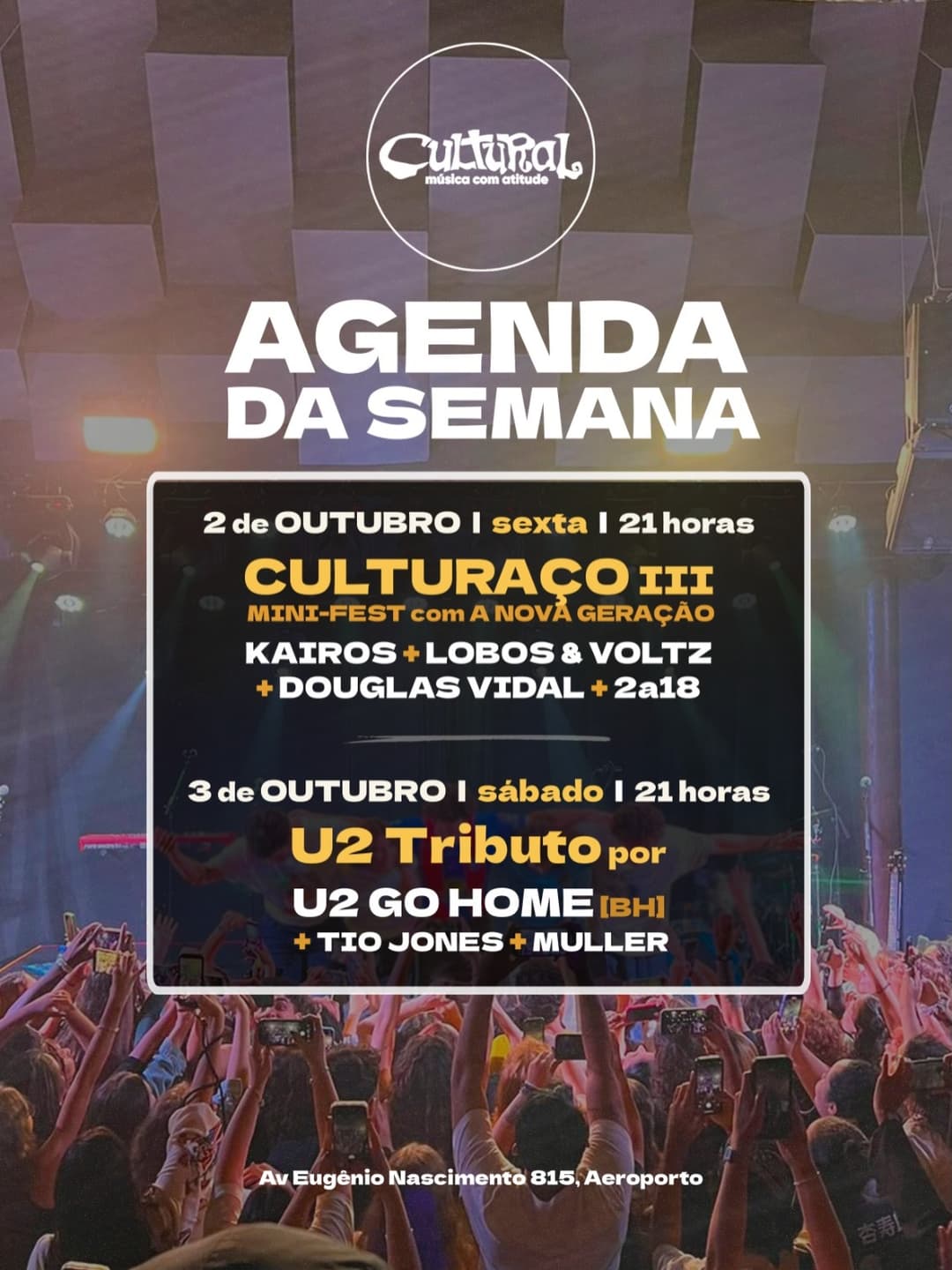Flyer de Kairos, Douglas Vidal, Lobos & Voltz e 2a18