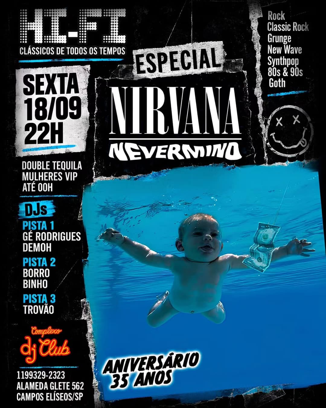 Flyer de DJ Gé Rodrigues, Trovão, Demoh, Borro e mais 3 artistas