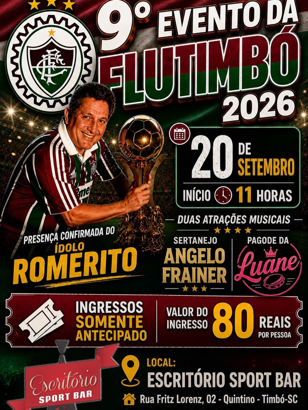 Flyer de Luane Stefane e Ângelo Frainer