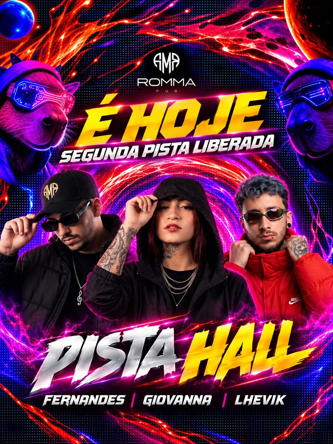 Flyer de Fernandes, Giovanna e LHEVIK