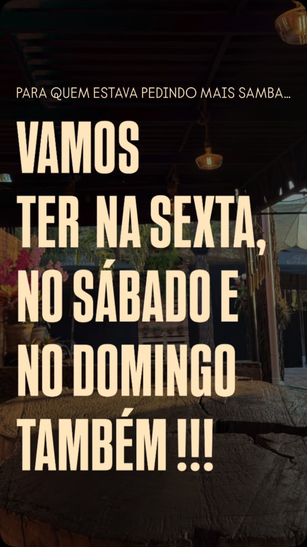 Flyer de Samba dos Pretos