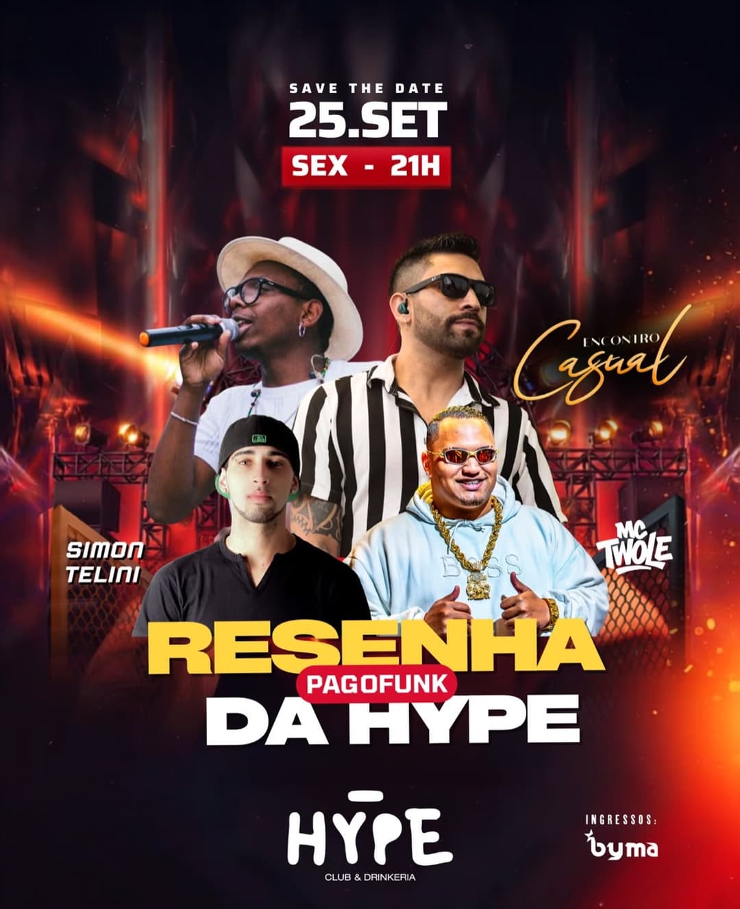 Flyer de DJ Simon e MC Twole