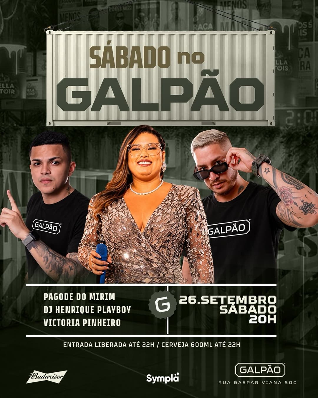Flyer de Pagode do Mirim, Victória Pinheiro e mais 1 artista