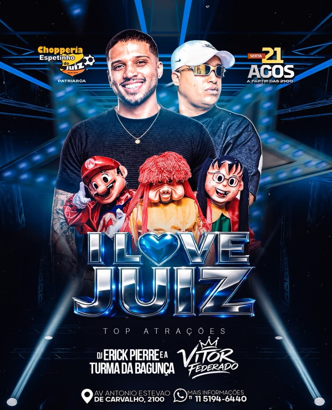 Flyer de DJ Erick Pierre e VITOR FEDERADO